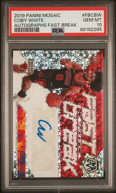 2019-20 Panini Mosaic Coby Autographs Fast Break #FBCBW card image