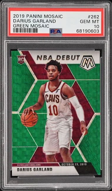 2019-20 Panini Mosaic Darius Garland Green Mosaic #262 card image