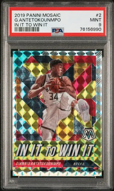 2019-20 Panini Mosaic Giannis Antetokounmpo In It To Win It #2 card image