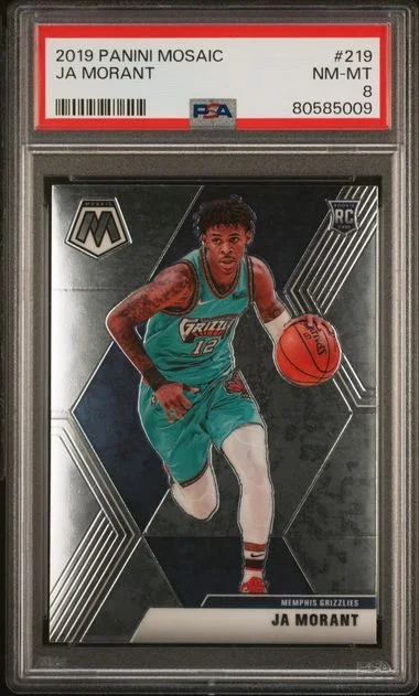 2019-20 Panini Mosaic Ja Morant Pink Camo #219 card image