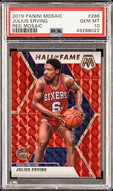 2019-20 Panini Mosaic Julius Erving Red Mosaic #288 card image