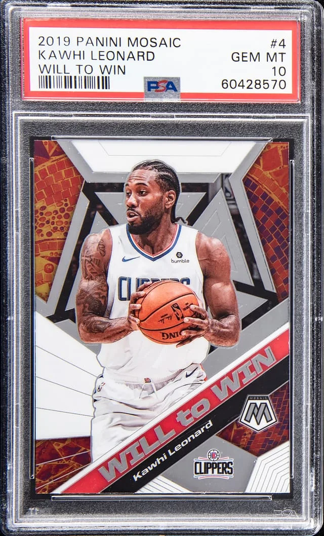 2019-20 Panini Mosaic Kawhi Leonard Will To Win #4 card image