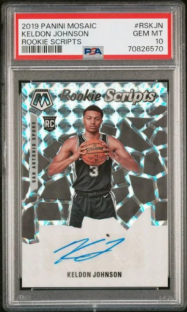 2019-20 Panini Mosaic Keldon Johnson Siged Scripts #RS-KJN card image