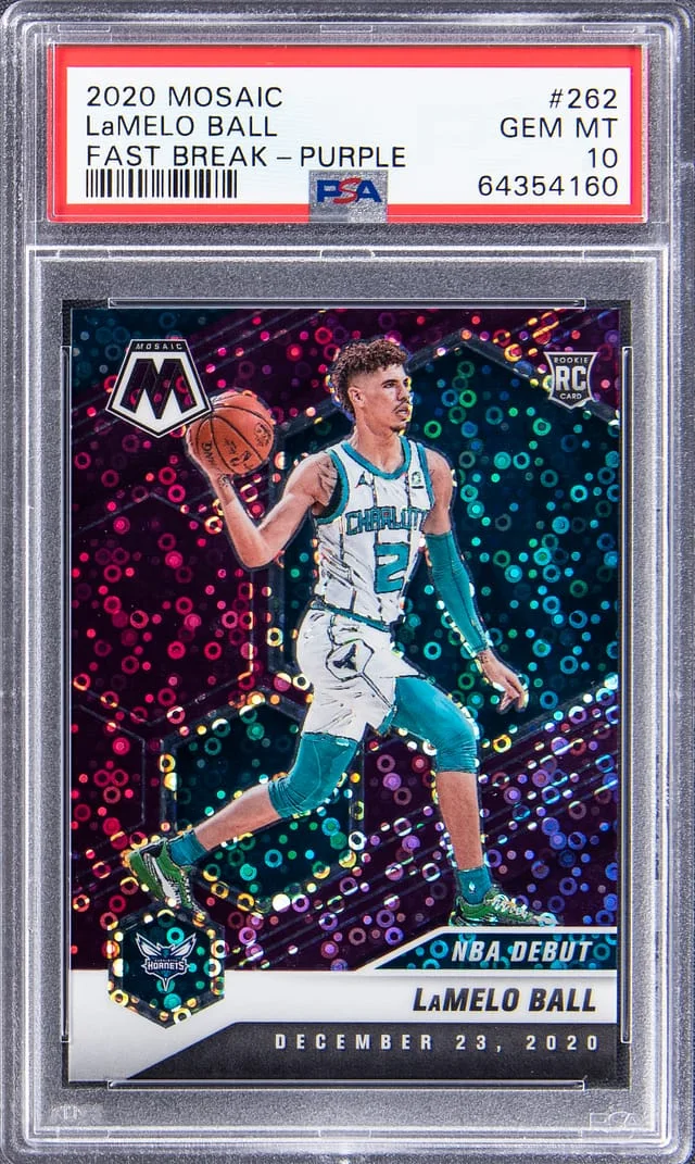 2019-20 Panini Mosaic LaMelo Ball Fast Break Purple #262 card image