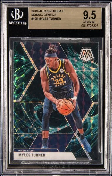 2019-20 Panini Mosaic Myles Turner Genesis #195 card image