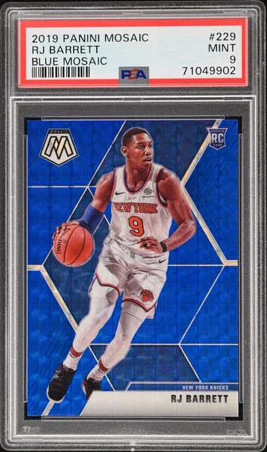 2019-20 Panini Mosaic RJ Barrett Reactive Blue #229 card image