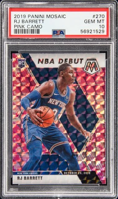2019-20 Panini Mosaic RJ Barrett Pink Camo #270 card image
