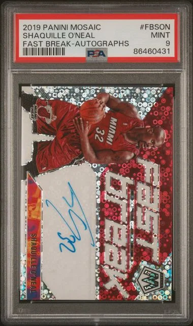 2019-20 Panini Mosaic Shaquille O'Neal Autographs Fast Break #FBSON card image