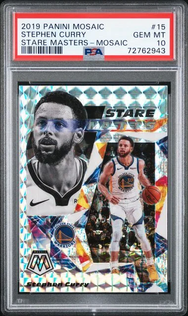 2019-20 Panini Mosaic Stephen Curry Stare Masters Mosaic #15 card image