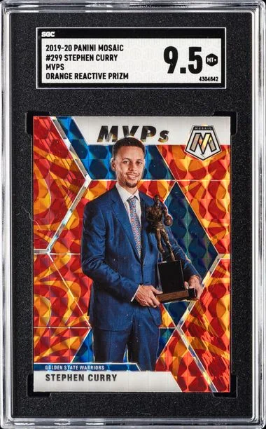2019-20 Panini Mosaic Stephen Curry Silver Prizm #299 card image