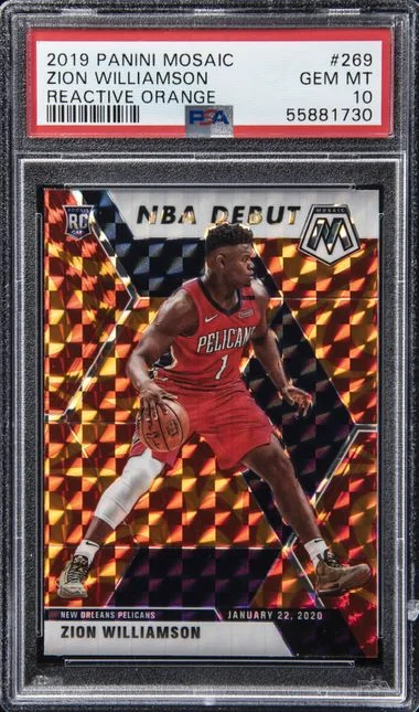2019-20 Panini Mosaic Zion Williamson #269 card image