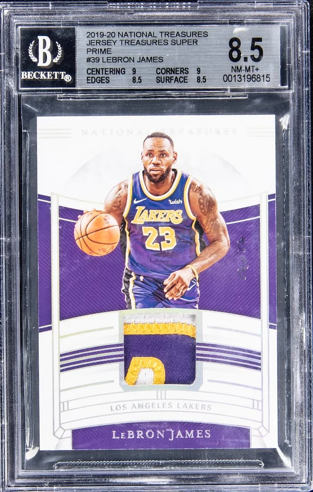 2019-20 Panini National Treasures LeBron James Jersey Treasures Super Prime #JT-LBJ card image