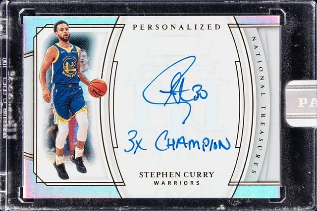 2019-20 Panini National Treasures Stephen Curry Personalized White Box #P-SCY10 card image