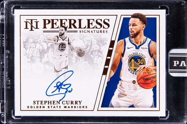 2019-20 Panini National Treasures Stephen Curry Peerless Signatures '22 Black Box #PS-SCY card image