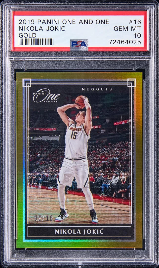 2019-20 Panini Nikola Jokic One & One Gold #16 card image