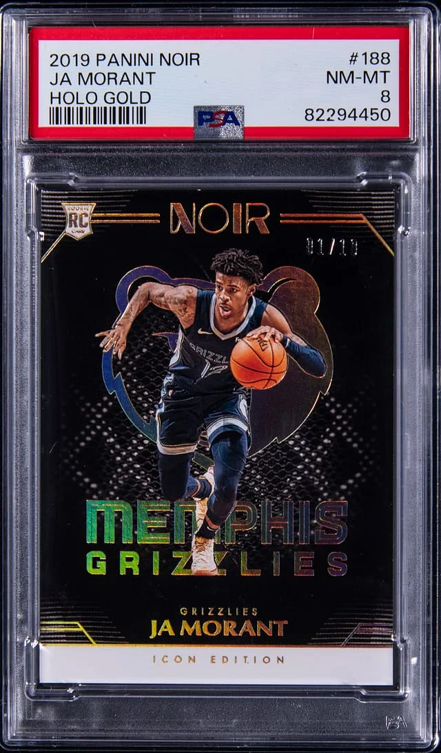 2019-20 Panini Noir Ja Morant Holo Gold #188 card image