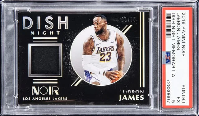 2019-20 Panini Noir LeBron James Dish Night Memorabilia #DN-LBJ card image