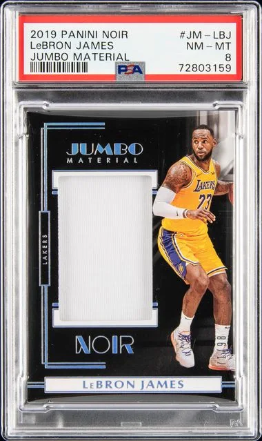 2019-20 Panini Noir LeBron James Jumbo Material #JM-LBJ card image