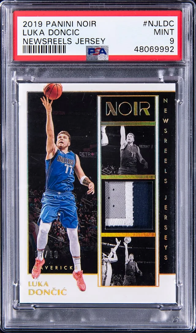 2019-20 Panini Noir Luka Doncic Newsreels Jersey #NJ-LDC card image