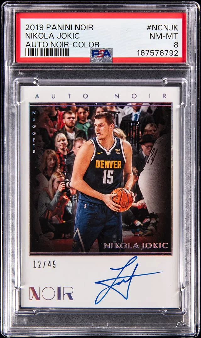 2019-20 Panini Noir Nikola Jokic Auto Noir Color #NC-NJK card image