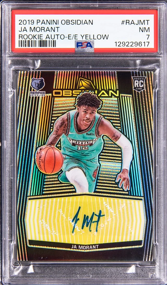 2019-20 Panini Obsidian Ja Morant Autograph #RA-JMT card image