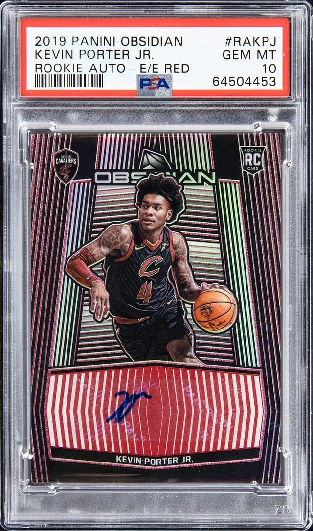 2019-20 Panini Obsidian Kevin Porter Jr. Autograph Electric Etch Red #RA-KPJ card image
