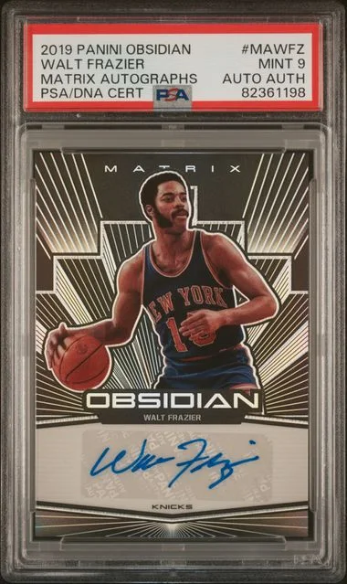 2019-20 Panini Obsidian Walt Frazier Matrix Autographs #MA-WFZ card image