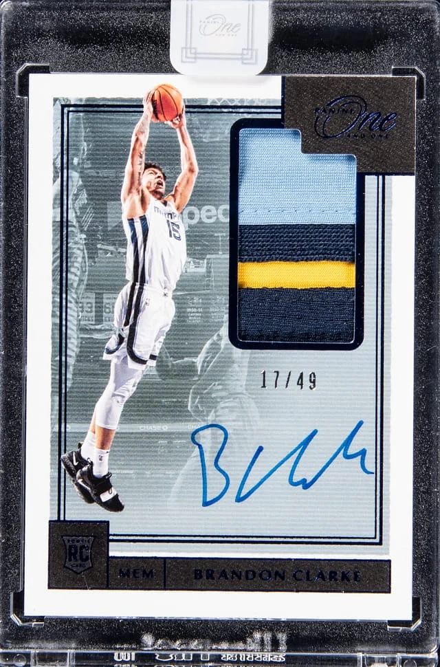 2019-20 Panini One and One Brandon Clarke Jersey Autograph #RJA-BCL card image