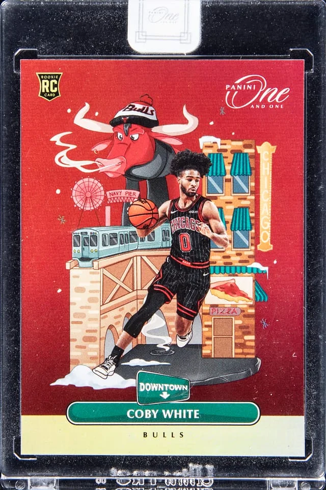 2019-20 Panini One and One Coby White - Panini Encased Downtown #11 card image