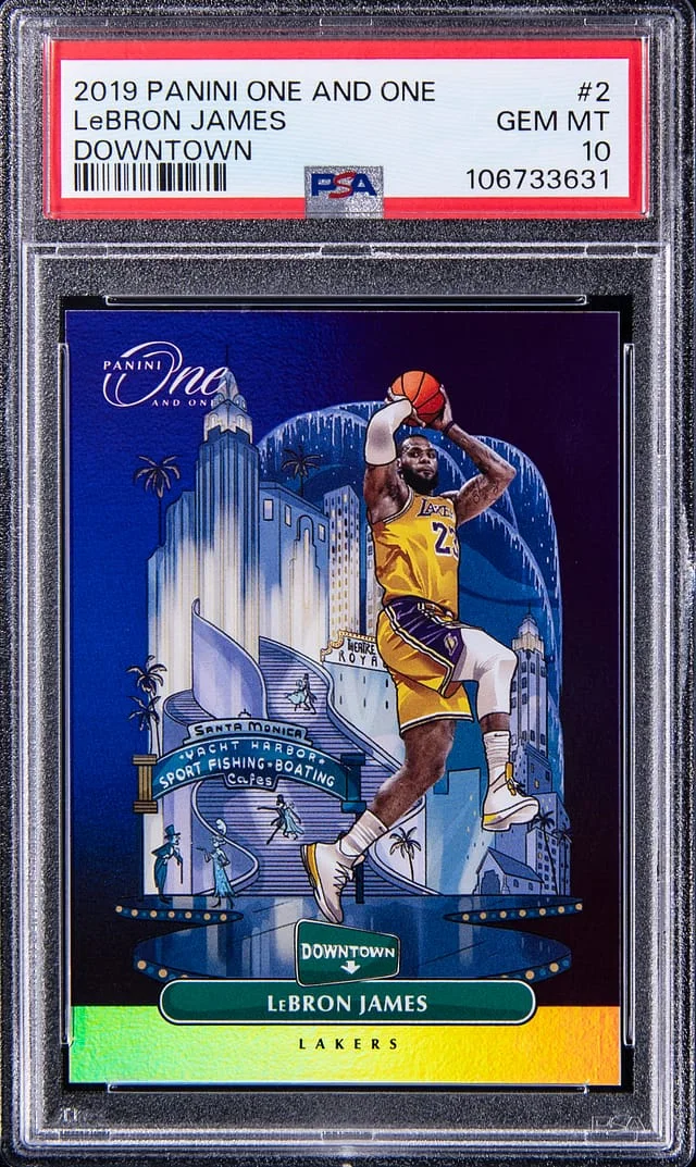 2019-20 Panini One and One LeBron James Downtown #2 card image