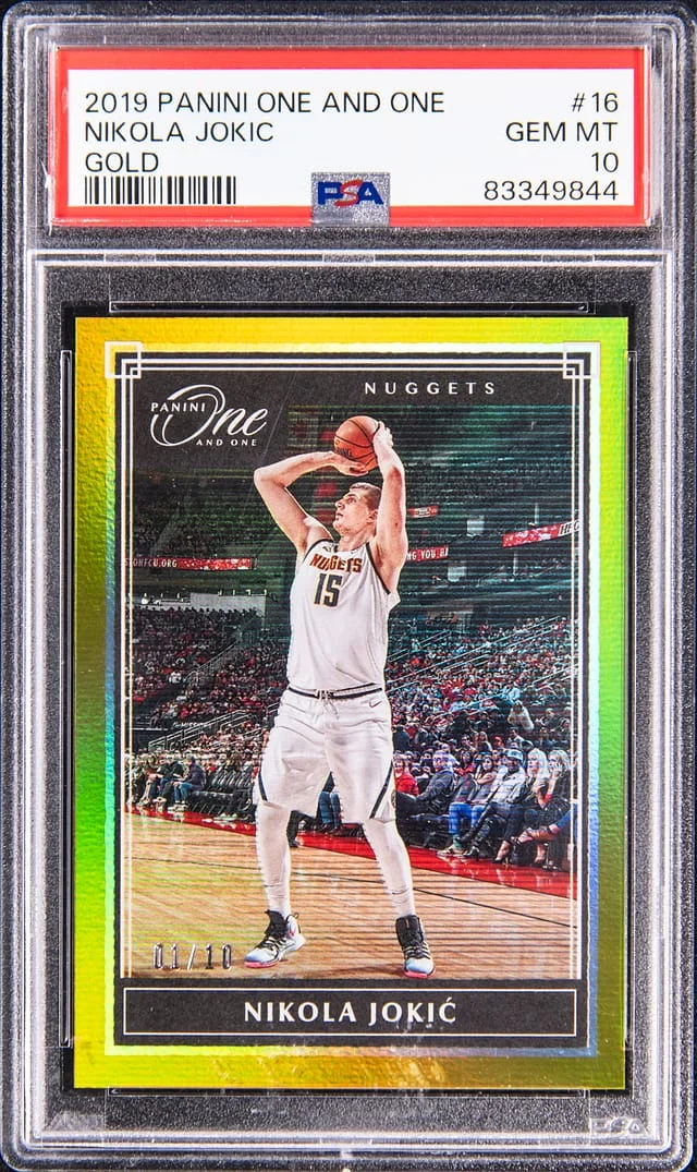 2019-20 Panini One and One Nikola Jokic Gold #16 card image