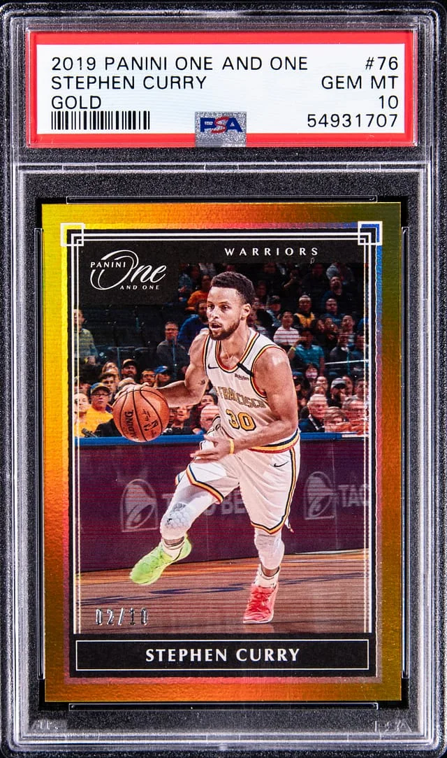 2019-20 Panini One and One Stephen Curry Gold #76 card image