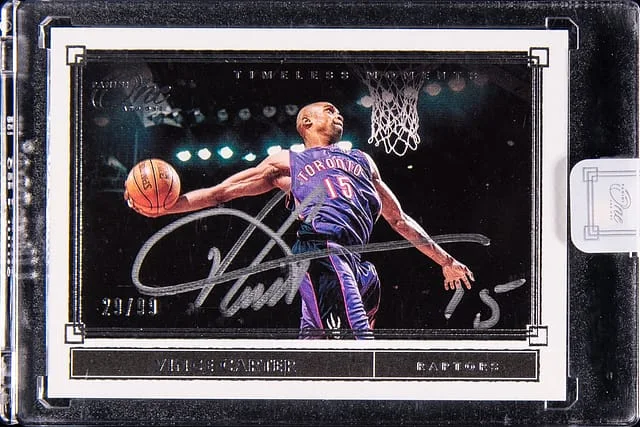 2019-20 Panini One and One Vince Carter Timeless Moments Autographs #TM-VCT card image