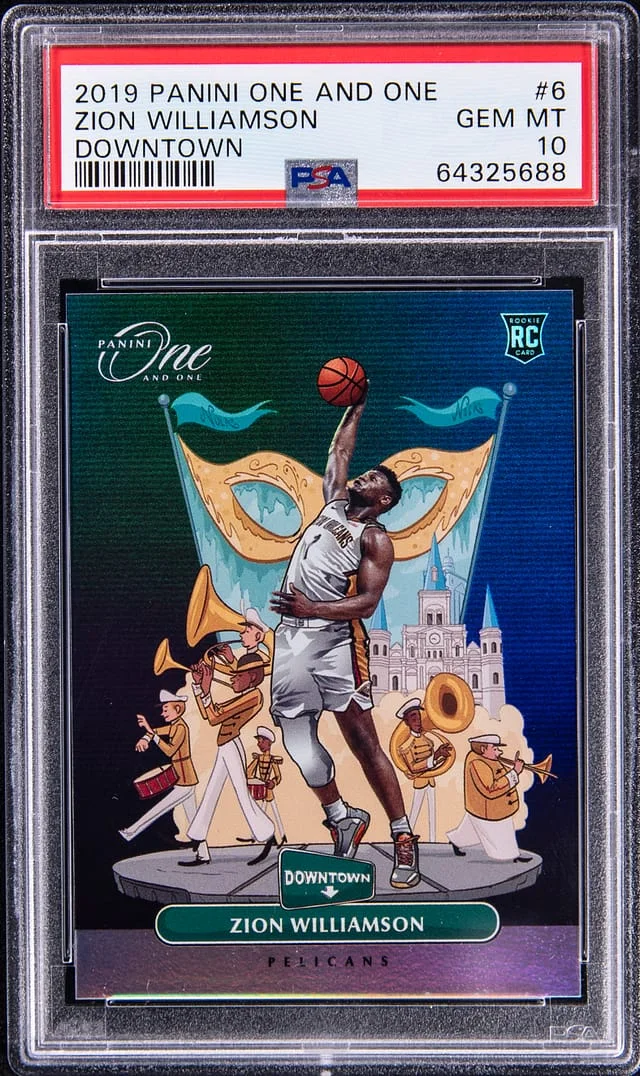 2019-20 Panini One and One Zion Williamson Downtown #6 card image