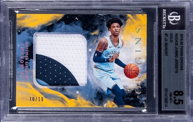 2019-20 Panini Origins Ja Morant Jumbo Jerseys Gold #7 card image