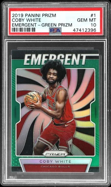 2019-20 Panini Prizm Coby Emergent Green Prizm #1 card image