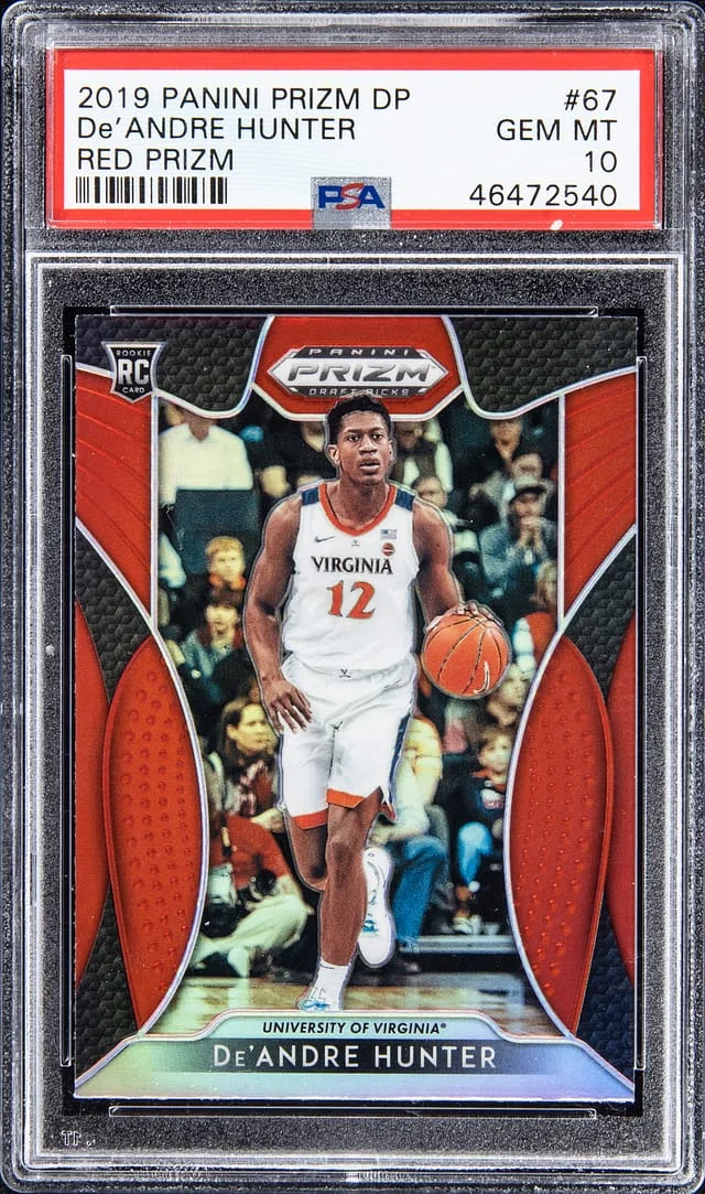 2019-20 Panini Prizm Draft Picks De'Andre Hunter Red Prizm #67 card image