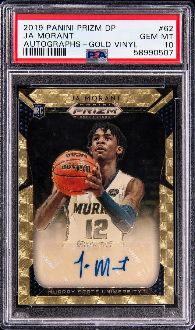 2019-20 Panini Prizm Draft Picks Ja Morant Autograph #62 card image
