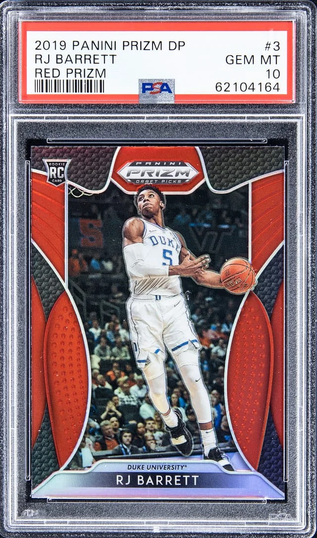 2019-20 Panini Prizm Draft Picks RJ Barrett Red #3 card image