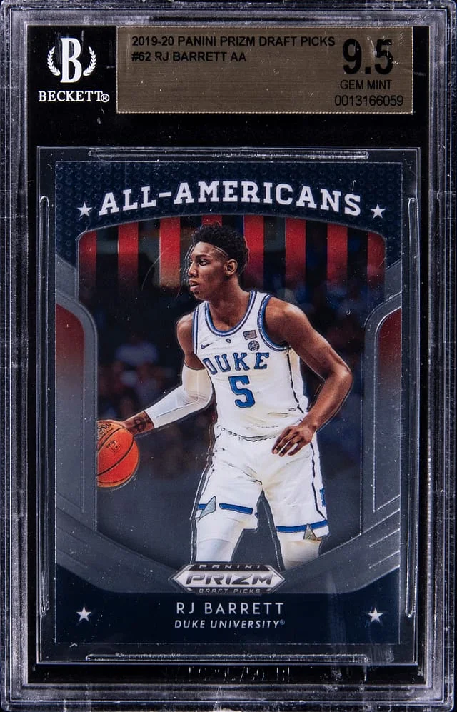 2019-20 Panini Prizm Draft Picks RJ Barrett #62 card image