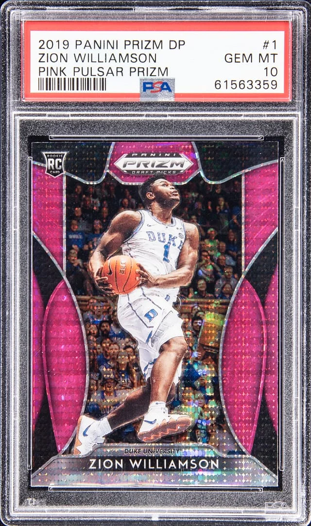 2019-20 Panini Prizm Draft Picks Zion Williamson #1 card image