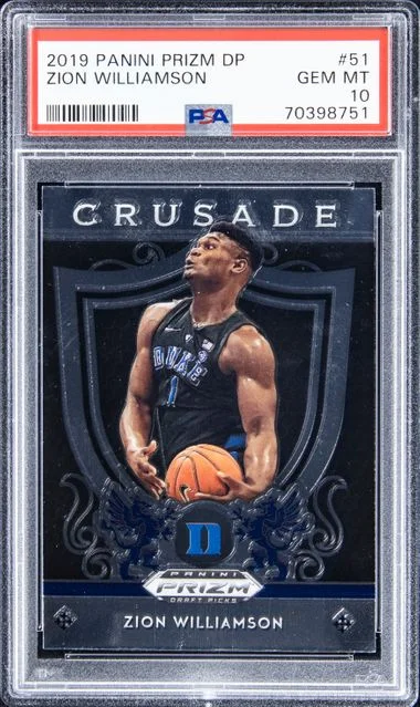 2019-20 Panini Prizm Draft Picks Zion Williamson #51 card image
