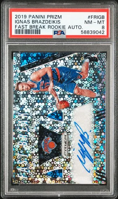 2019-20 Panini Prizm Ignas Brazdeikis Fast Break Autographs #FR-IGB card image
