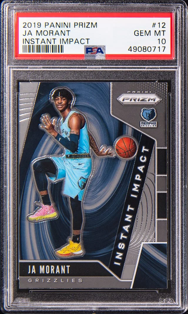 2019-20 Panini Prizm Ja Morant Instant Impact Silver Prizm #12 card image