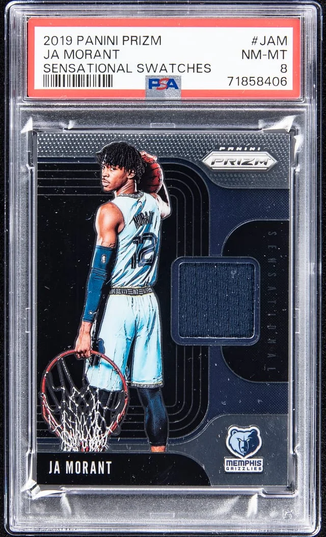 2019-20 Panini Prizm Ja Morant Sensational Swatches #JAM card image