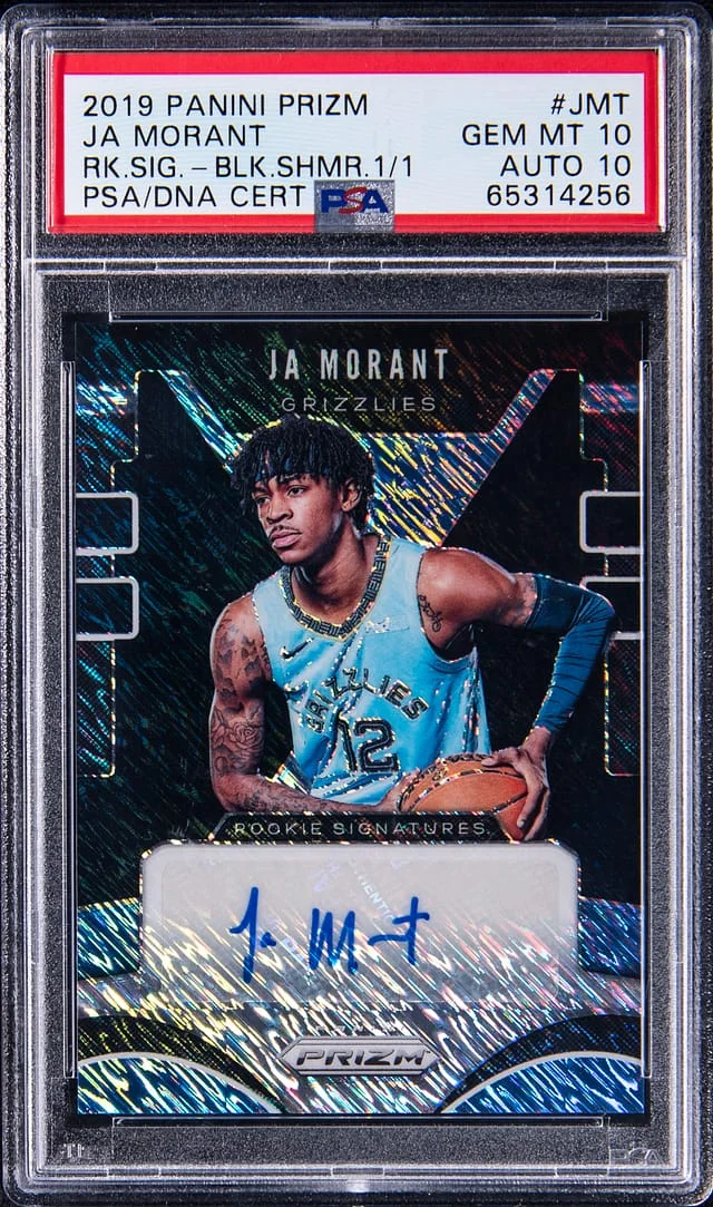 2019-20 Panini Prizm Ja Morant Signatures Choice Prizm #RS-JMT card image