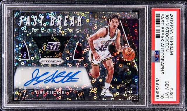 2019-20 Panini Prizm John Stockton Fast Break Autographs #FB-JST card image