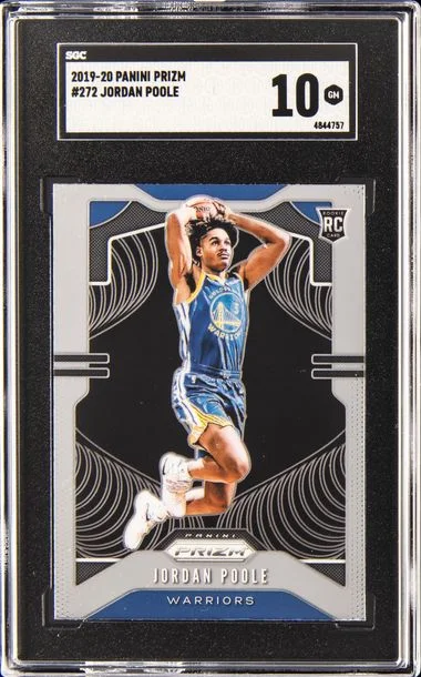 2019-20 Panini Prizm Jordan Poole Green Shimmer #272 card image
