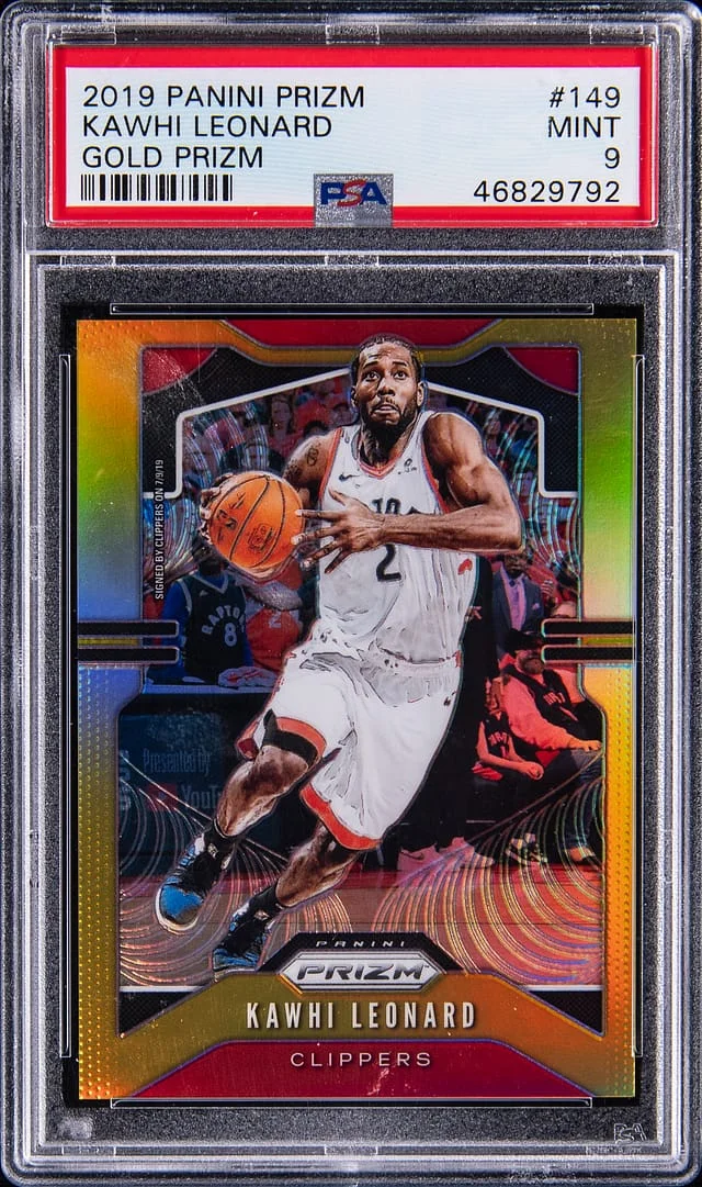 2019-20 Panini Prizm Kawhi Leonard Gold Prizm #149 card image