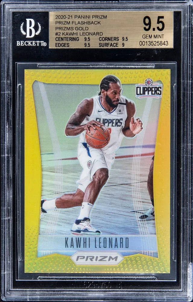 2019-20 Panini Prizm Kawhi Leonard Flashback Gold Prizm #2 card image